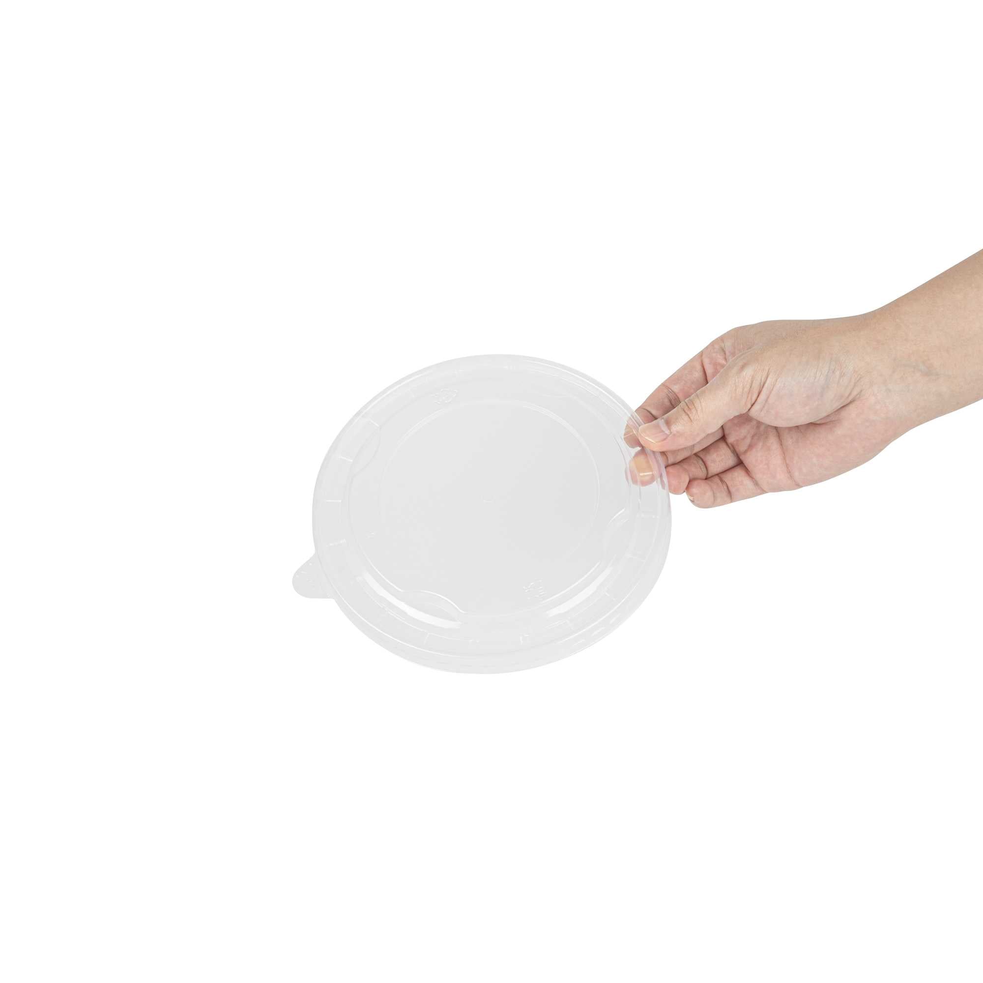 Bio Tek Clear Plastic Take Out Container Lid - Fits 22, 34, 37 and 42 oz Containers - 50 count box