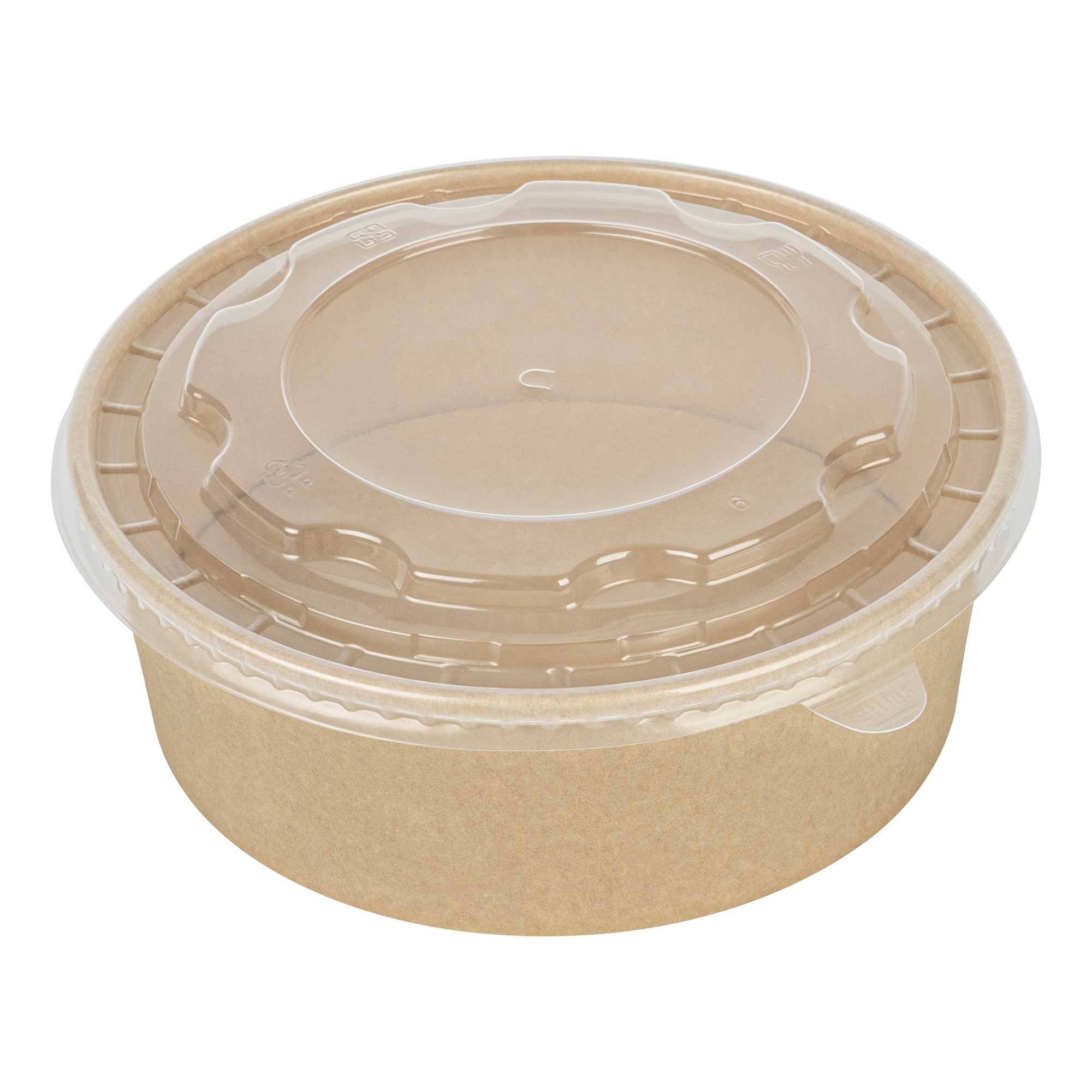 Bio Tek Clear Plastic Take Out Container Lid - Fits 22, 34, 37 and 42 oz Containers - 50 count box