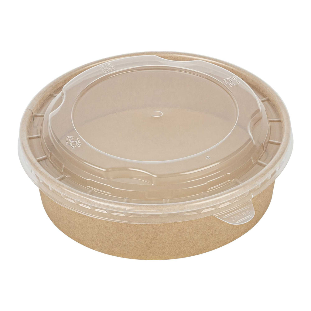 Bio Tek Clear Plastic Take Out Container Lid - Fits 45 oz Containers - 50 count box