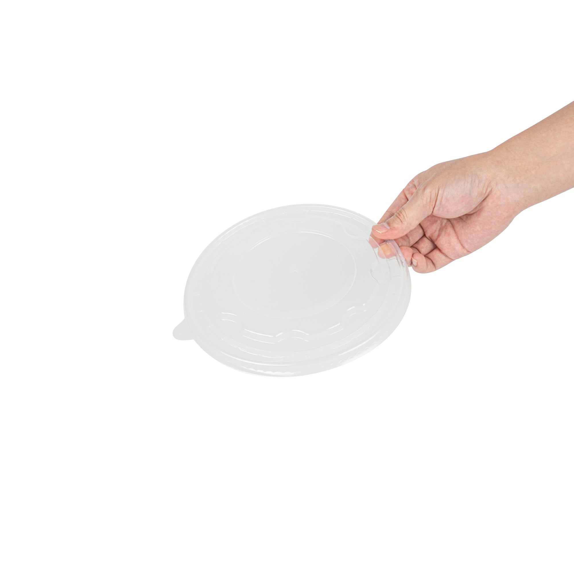 Bio Tek Clear Plastic Take Out Container Lid - Fits 45 oz Containers - 200 count box