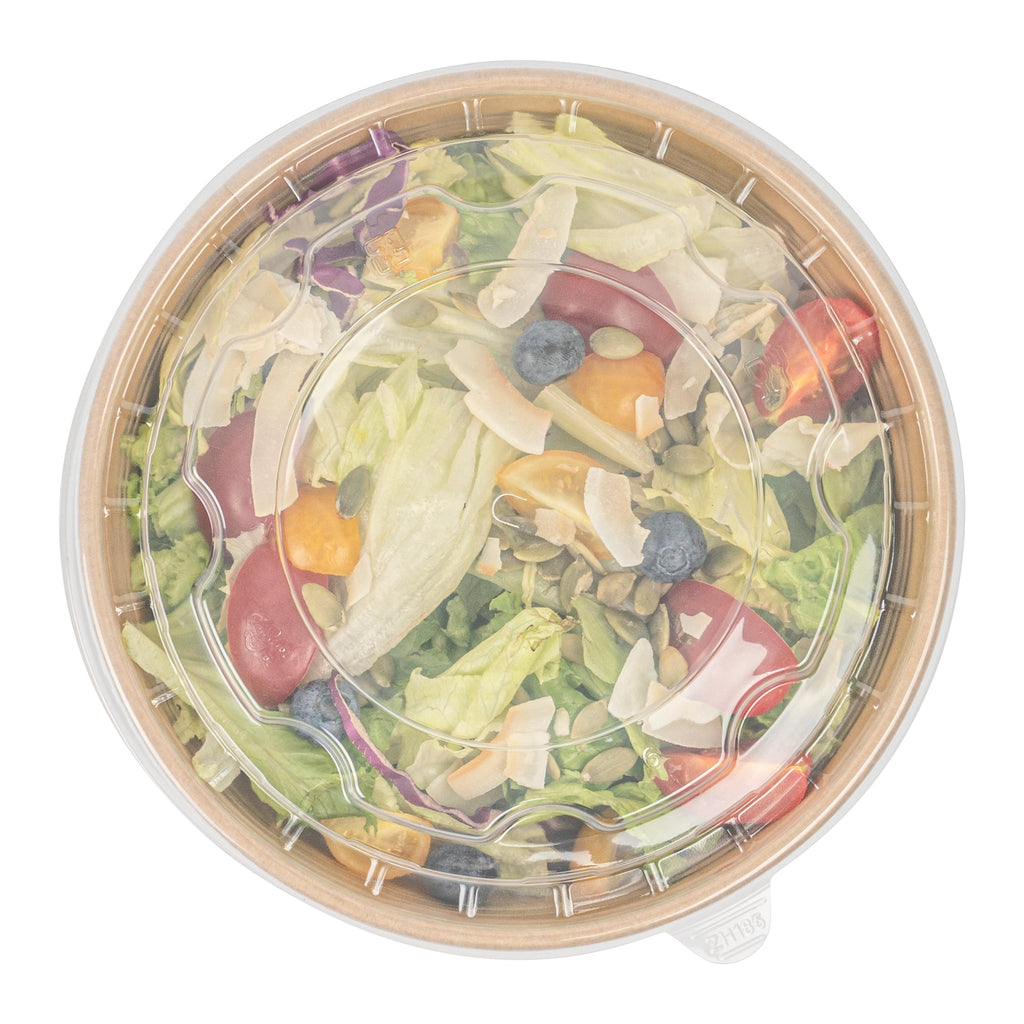 Bio Tek Clear Plastic Take Out Container Lid - Fits 45 oz Containers - 200 count box