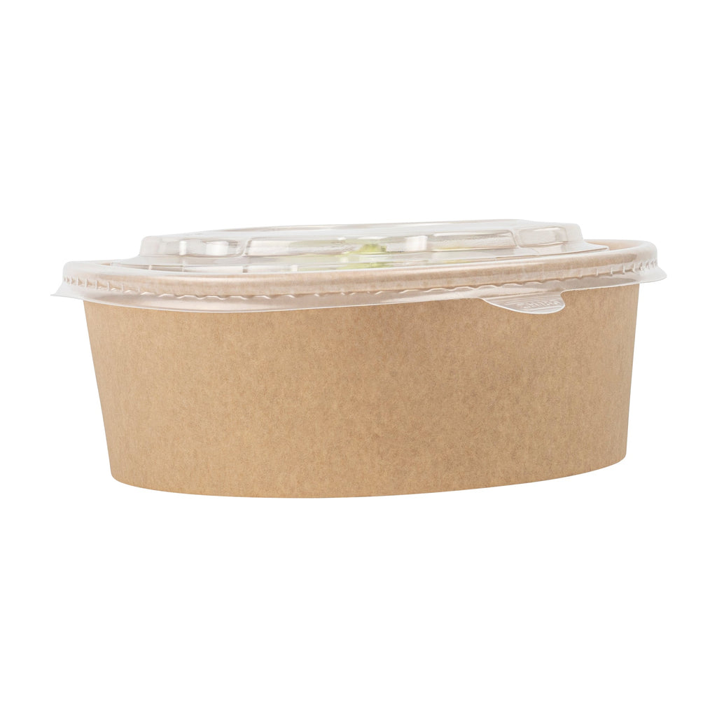 Bio Tek Clear Plastic Take Out Container Lid - Fits 45 oz Containers - 200 count box