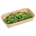 Matsuri Vision 5 oz Rectangle Kraft Paper Sushi Container - 5 1/2" x 3 1/4" x 1" - 100 count box