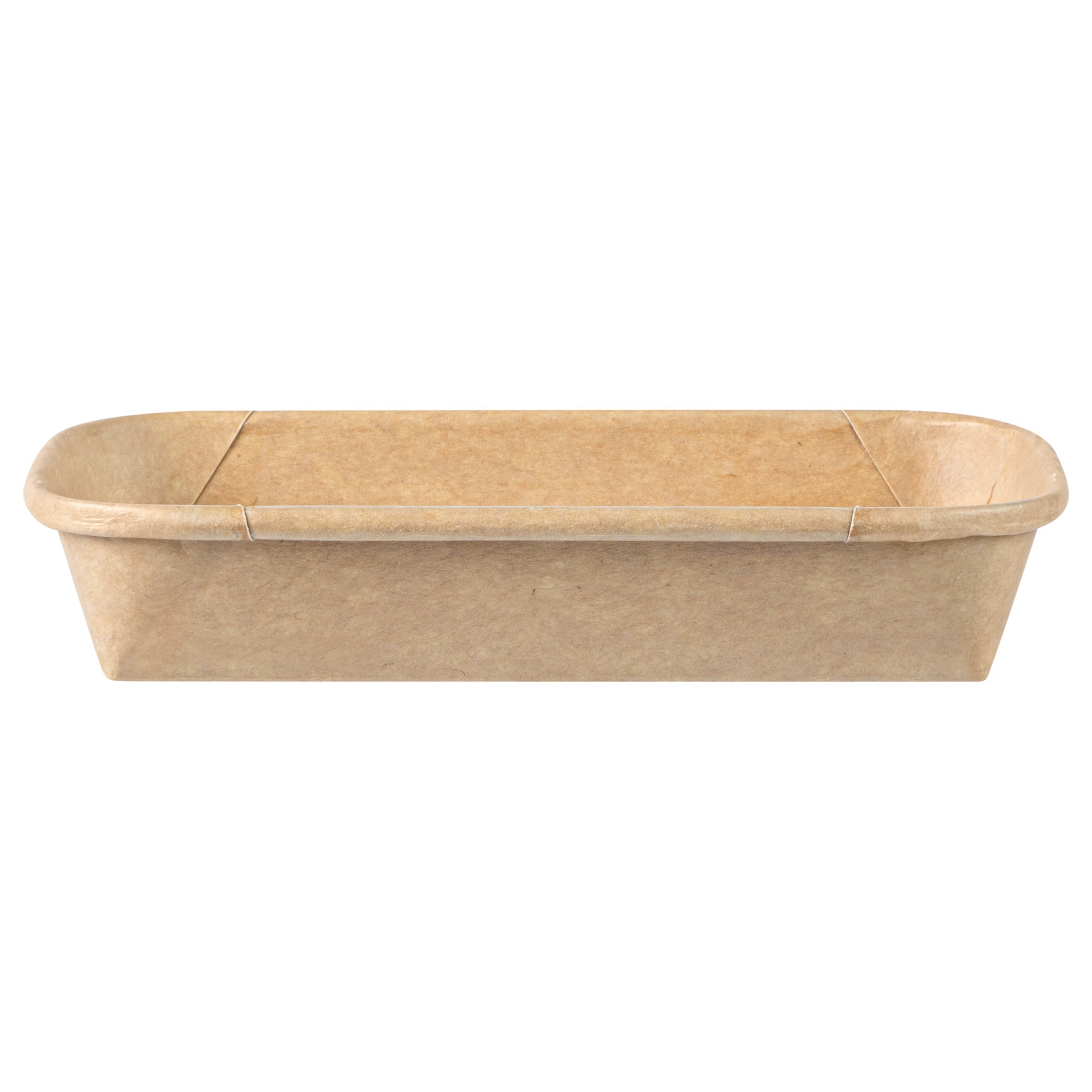 Matsuri Vision 5 oz Rectangle Kraft Paper Sushi Container - 5 1/2" x 3 1/4" x 1" - 100 count box