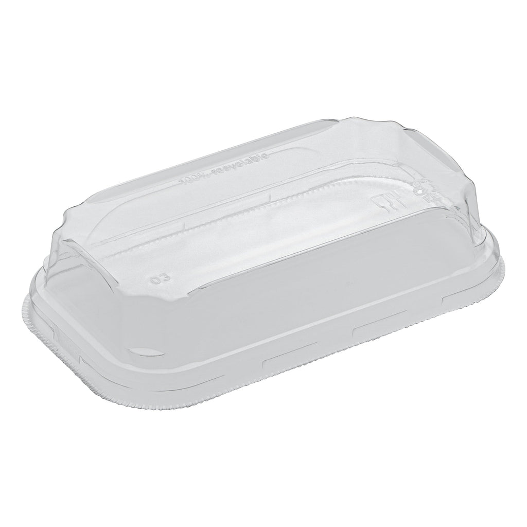 Matsuri Vision Clear PET Plastic Lid - Fits 5 oz Sushi Container, Anti-Fog - 50 count box