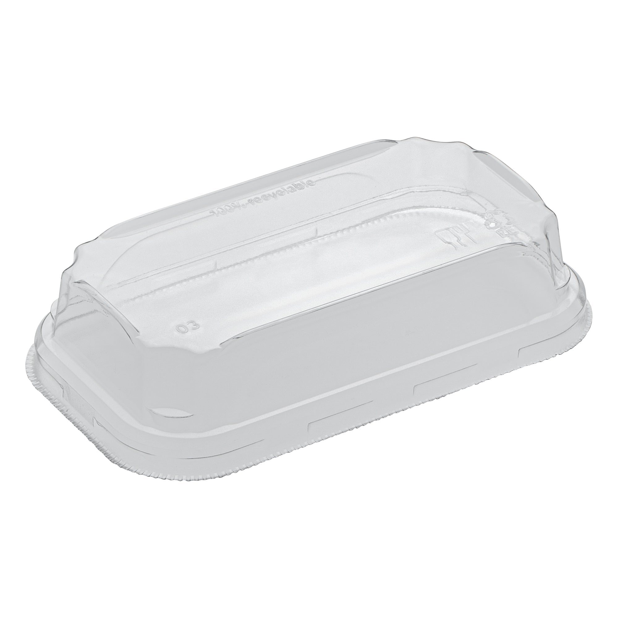 Matsuri Vision Clear PET Plastic Lid - Fits 5 oz Sushi Container, Anti-Fog - 50 count box