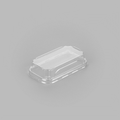 Matsuri Vision Clear PET Plastic Lid - Fits 5 oz Sushi Container, Anti-Fog - 50 count box