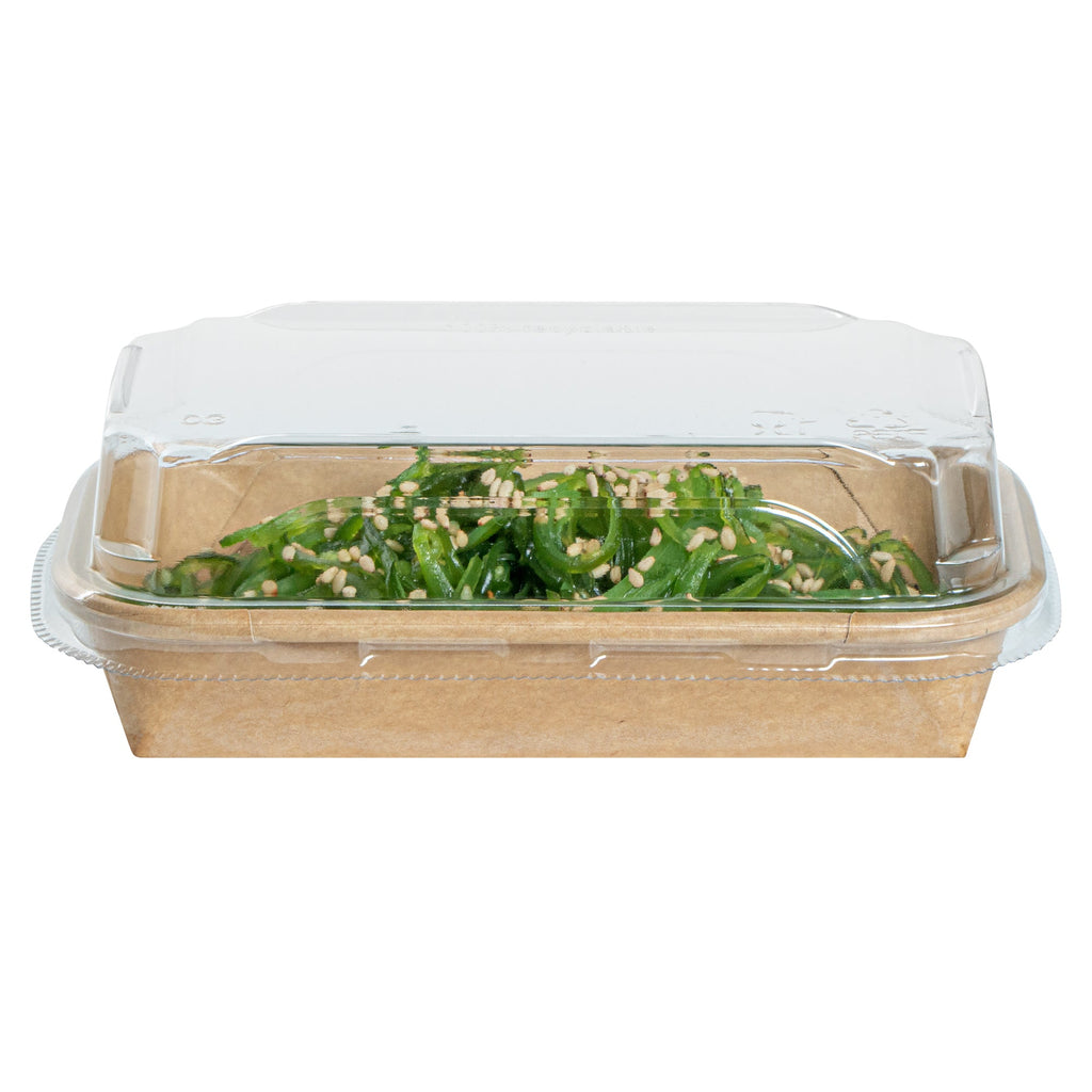 Matsuri Vision Clear PET Plastic Lid - Fits 5 oz Sushi Container, Anti-Fog - 100 count box