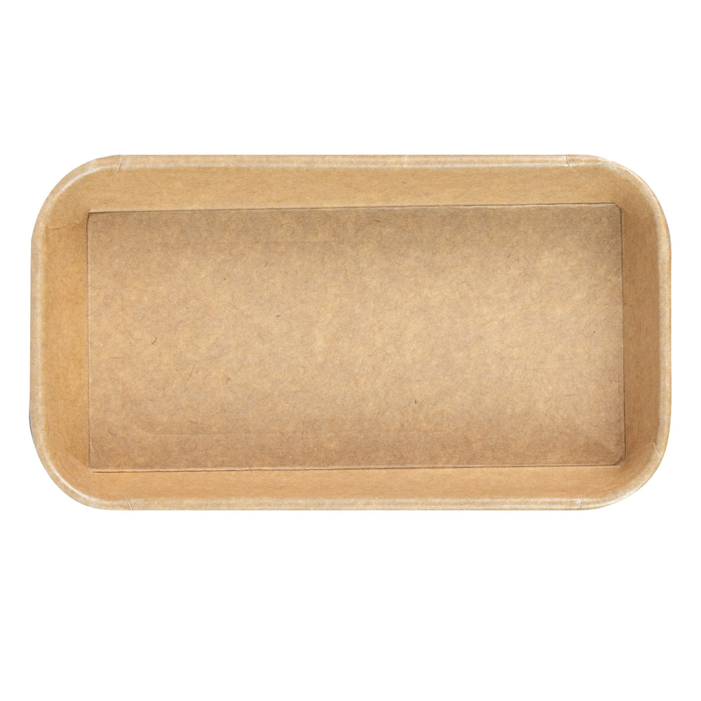 Matsuri Vision 6 oz Rectangle Kraft Paper Sushi Container - 6 1/4" x 3 1/2" x 1" - 50 count box