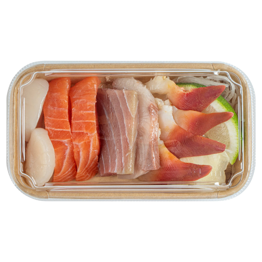 Matsuri Vision Clear PET Plastic Lid - Fits 6 oz Sushi Container, Anti-Fog - 100 count box