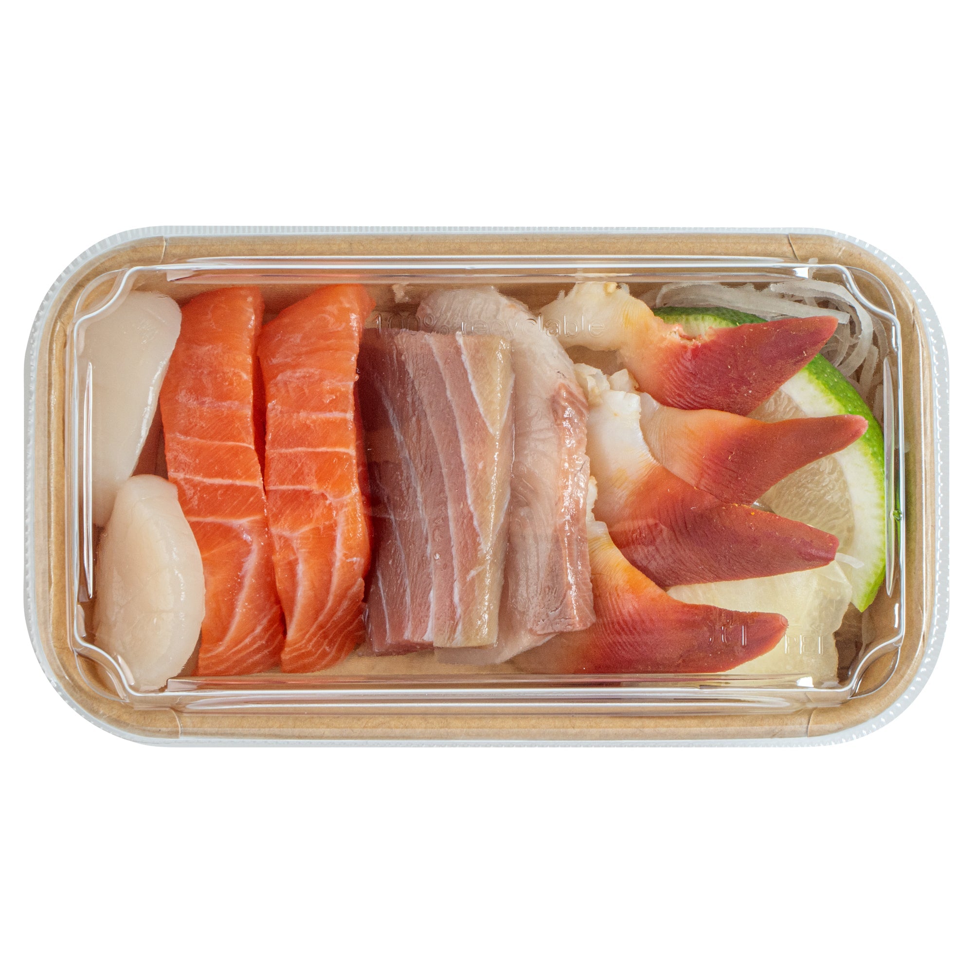Matsuri Vision Clear PET Plastic Lid - Fits 6 oz Sushi Container, Anti-Fog - 100 count box