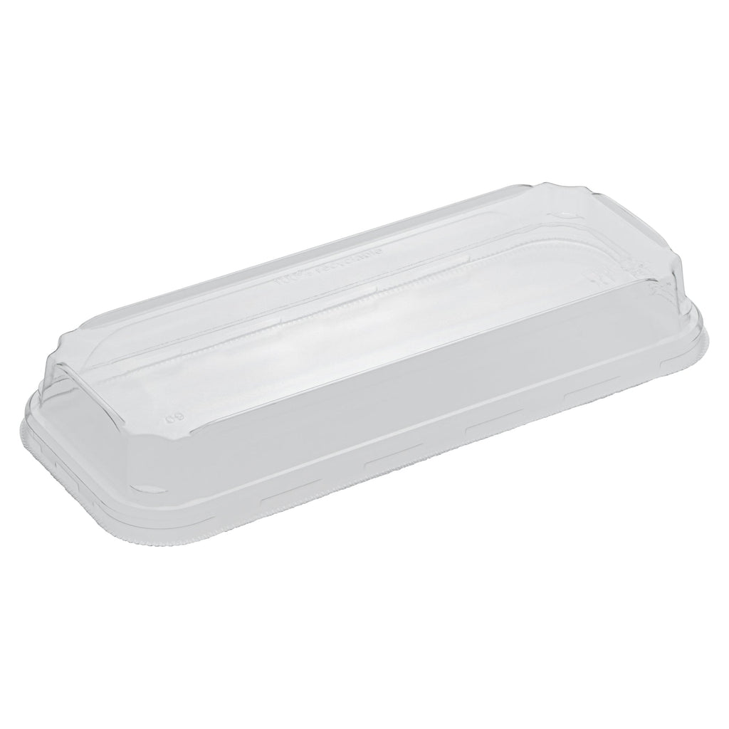 Matsuri Vision Clear PET Plastic Lid - Fits 10 oz Sushi Container, Anti-Fog - 50 count box