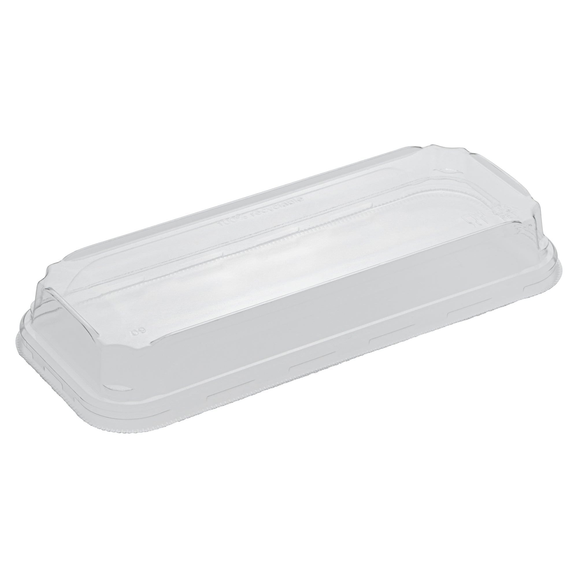 Matsuri Vision Clear PET Plastic Lid - Fits 10 oz Sushi Container, Anti-Fog - 50 count box