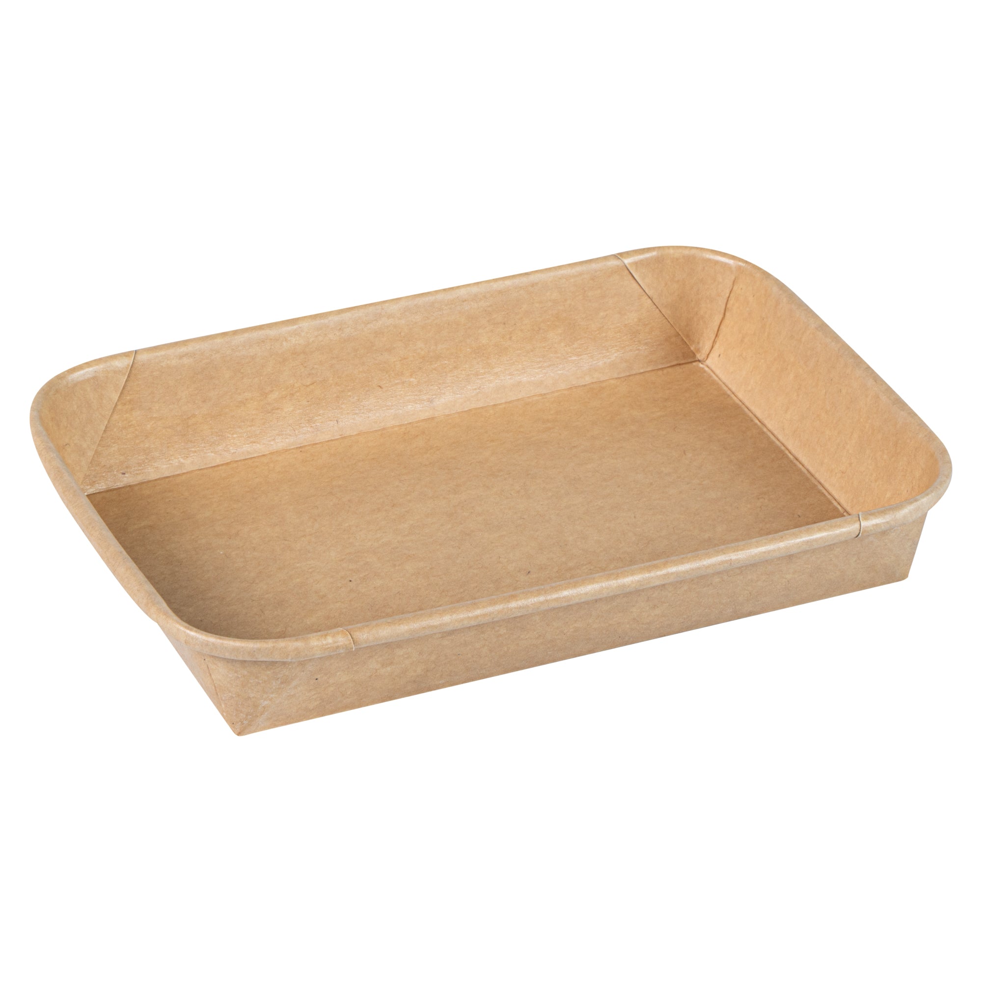 Matsuri Vision 8 oz Rectangle Kraft Paper Sushi Container - 6 1/2" x 4 1/2" x 1" - 50 count box
