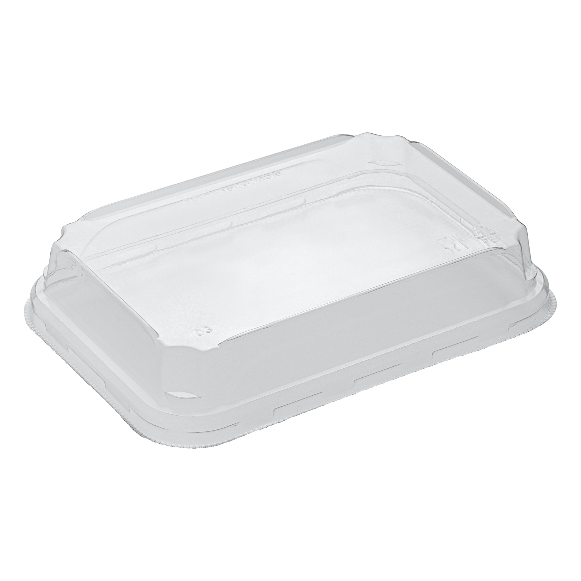 Matsuri Vision Clear PET Plastic Lid - Fits 8 oz Sushi Container, Anti-Fog - 50 count box