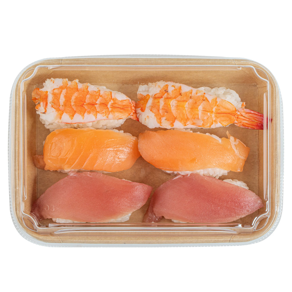 Matsuri Vision Clear PET Plastic Lid - Fits 8 oz Sushi Container, Anti-Fog - 50 count box