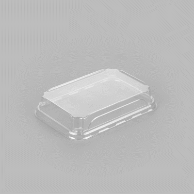 Matsuri Vision Clear PET Plastic Lid - Fits 8 oz Sushi Container, Anti-Fog - 50 count box
