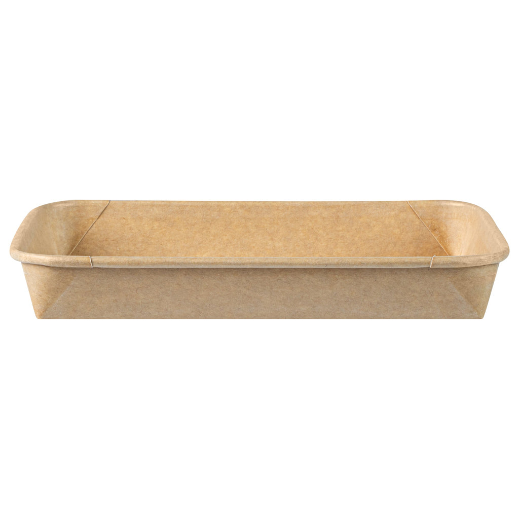 Matsuri Vision 11 oz Rectangle Kraft Paper Sushi Container - 7 1/4" x 5" x 1" - 50 count box