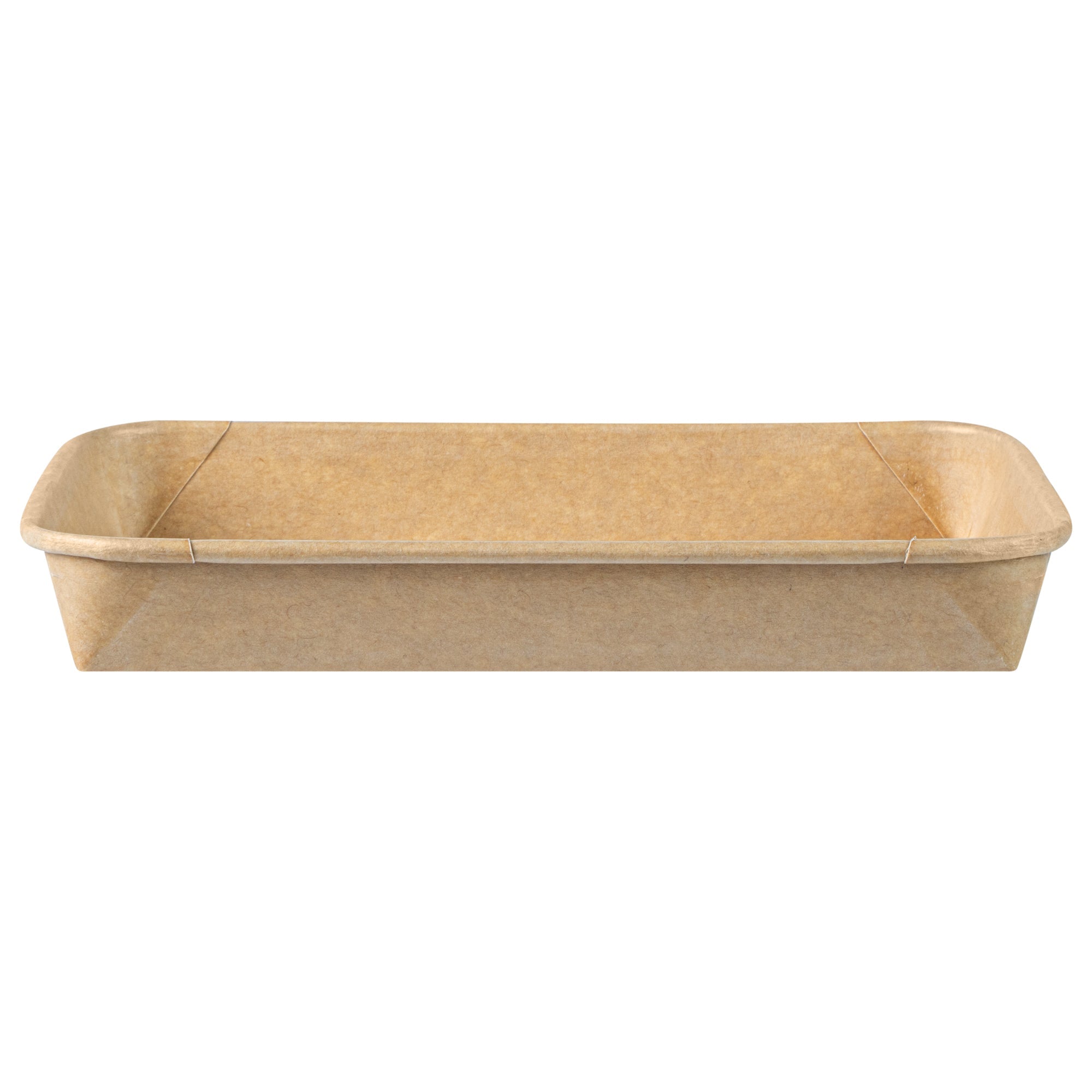 Matsuri Vision 11 oz Rectangle Kraft Paper Sushi Container - 7 1/4" x 5" x 1" - 100 count box