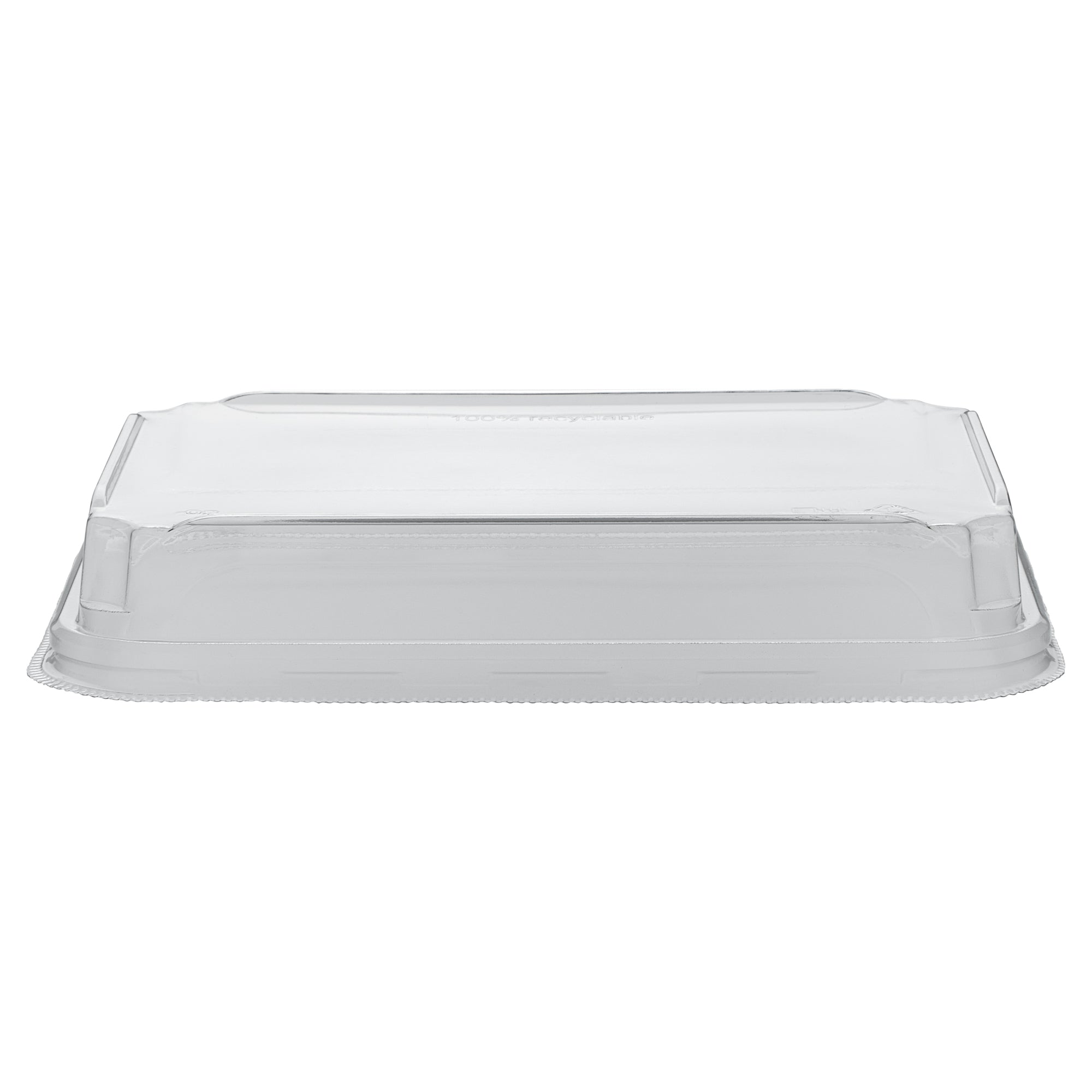 Matsuri Vision Clear PET Plastic Lid - Fits 11 oz Sushi Container, Anti-Fog - 100 count box