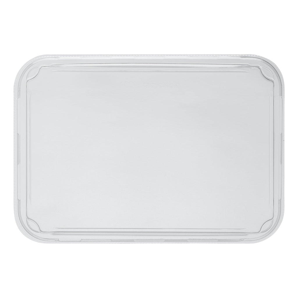 Matsuri Vision Clear PET Plastic Lid - Fits 11 oz Sushi Container, Anti-Fog - 100 count box