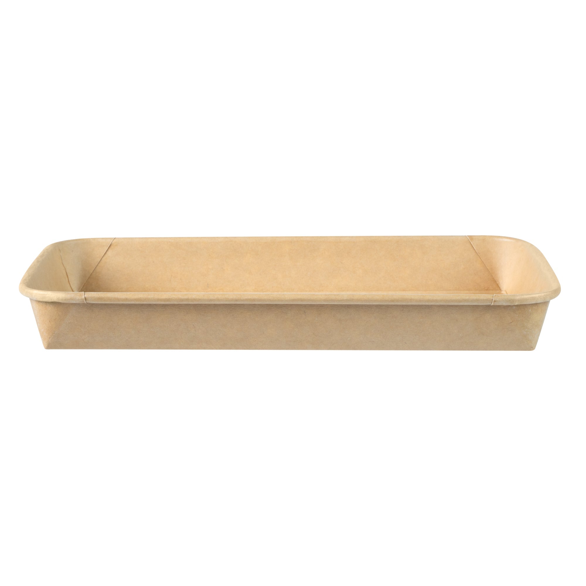 Matsuri Vision 15 oz Rectangle Kraft Paper Sushi Container - 8 3/4" x 5 1/2" x 1" - 50 count box