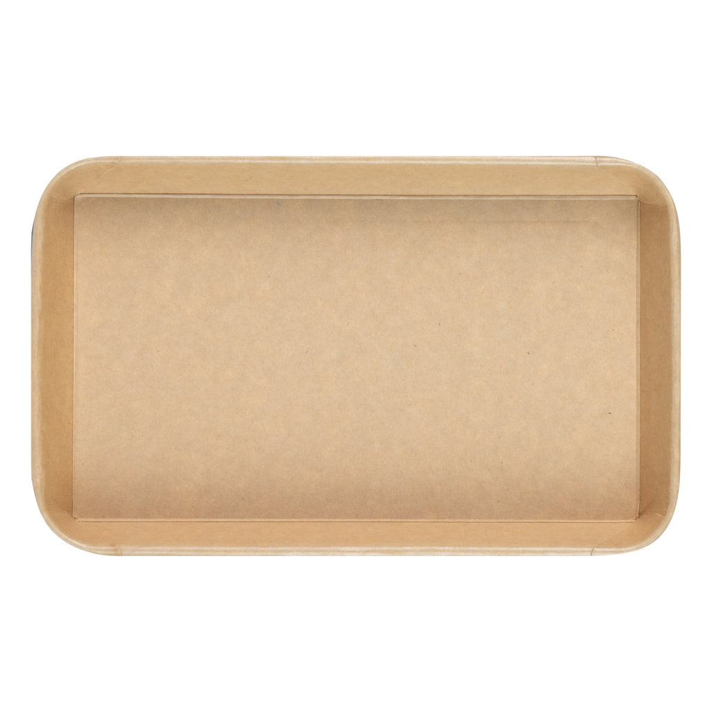 Matsuri Vision 15 oz Rectangle Kraft Paper Sushi Container - 8 3/4" x 5 1/2" x 1" - 50 count box