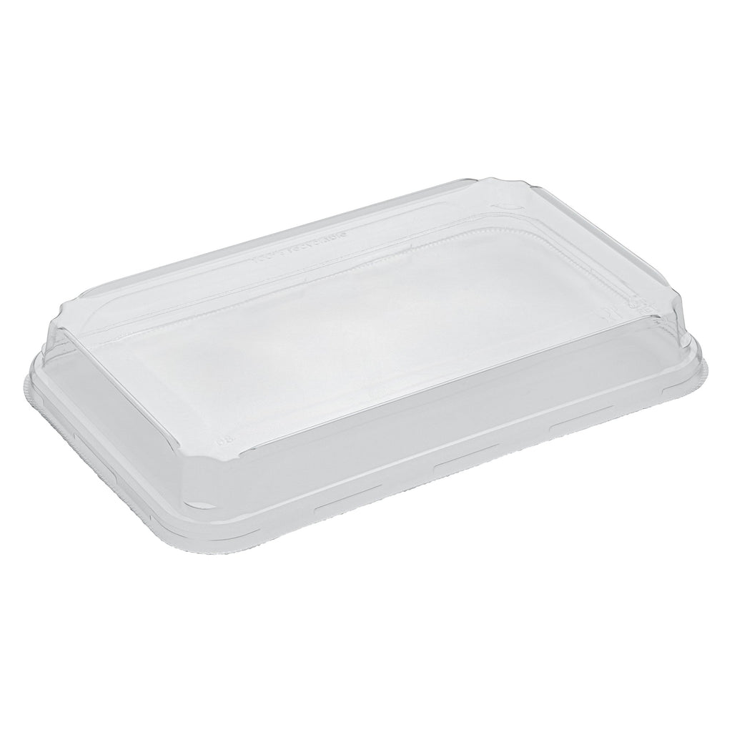 Matsuri Vision Clear PET Plastic Lid - Fits 15 oz Sushi Container, Anti-Fog - 50 count box