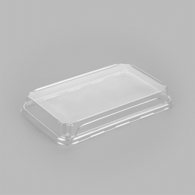 Matsuri Vision Clear PET Plastic Lid - Fits 15 oz Sushi Container, Anti-Fog - 100 count box
