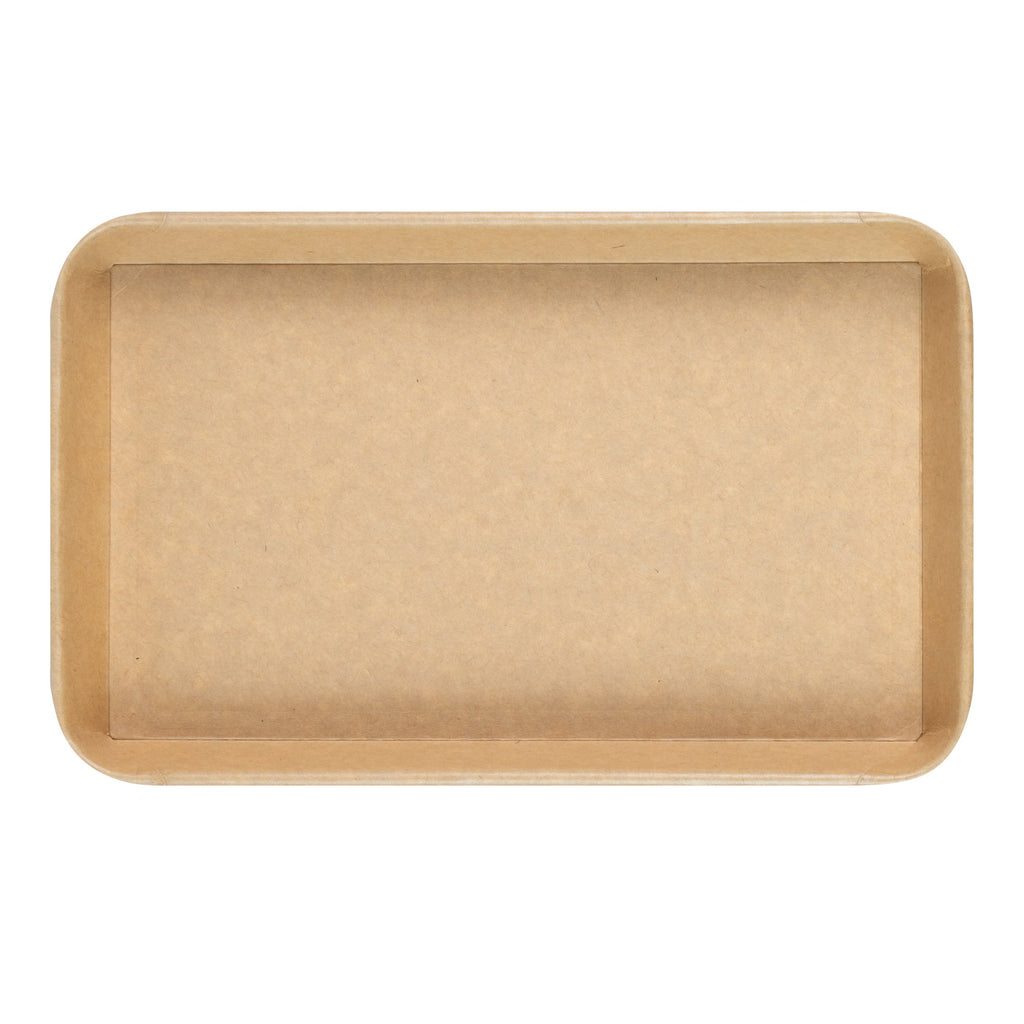 Matsuri Vision 20 oz Rectangle Kraft Paper Sushi Container - 9 1/2" x 6" x 1" - 100 count box