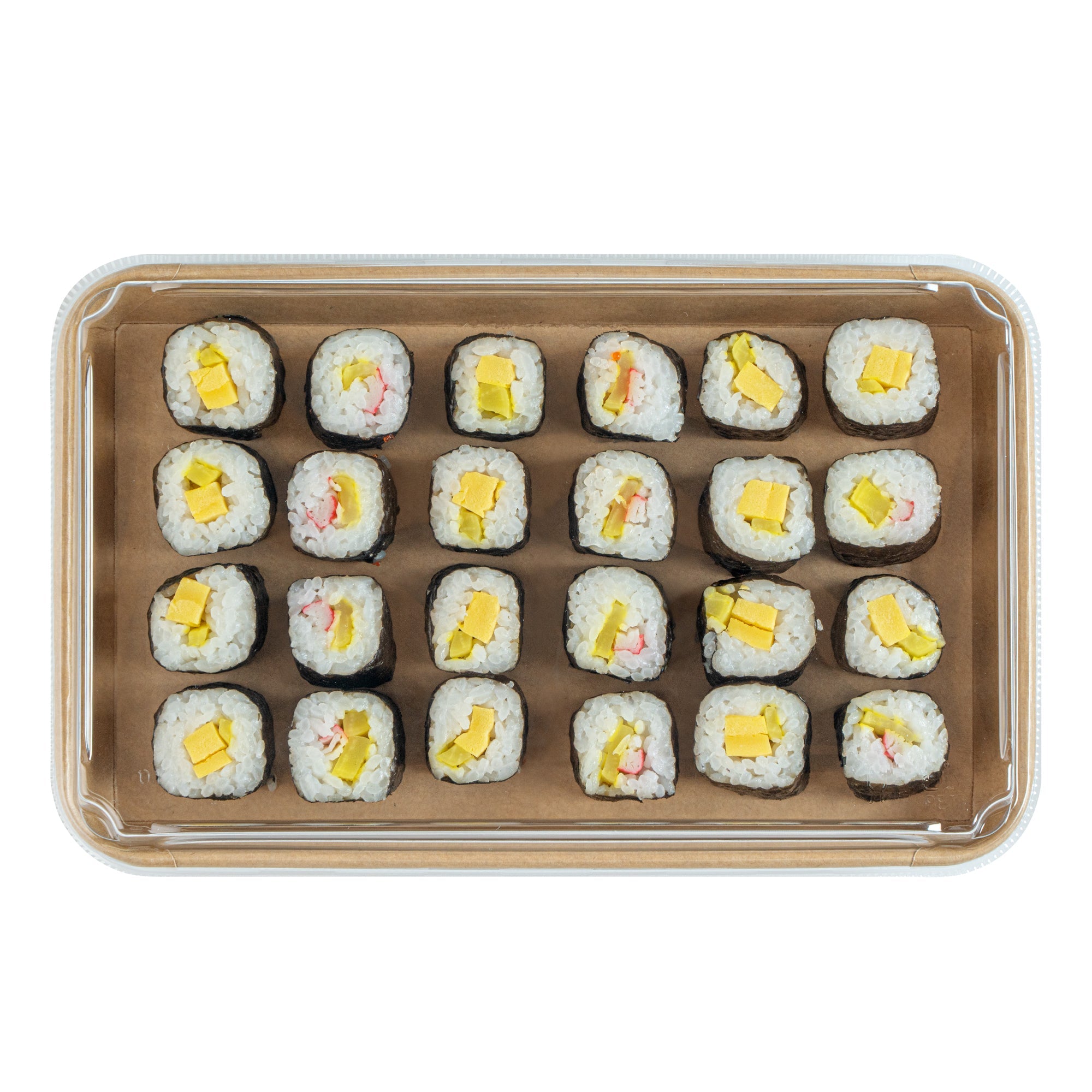 Matsuri Vision Clear PET Plastic Lid - Fits 20 oz Sushi Container, Anti-Fog - 50 count box