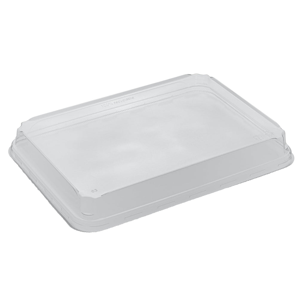 Matsuri Vision Clear PET Plastic Lid - Fits 23 oz Sushi Container, Anti-Fog - 50 count box