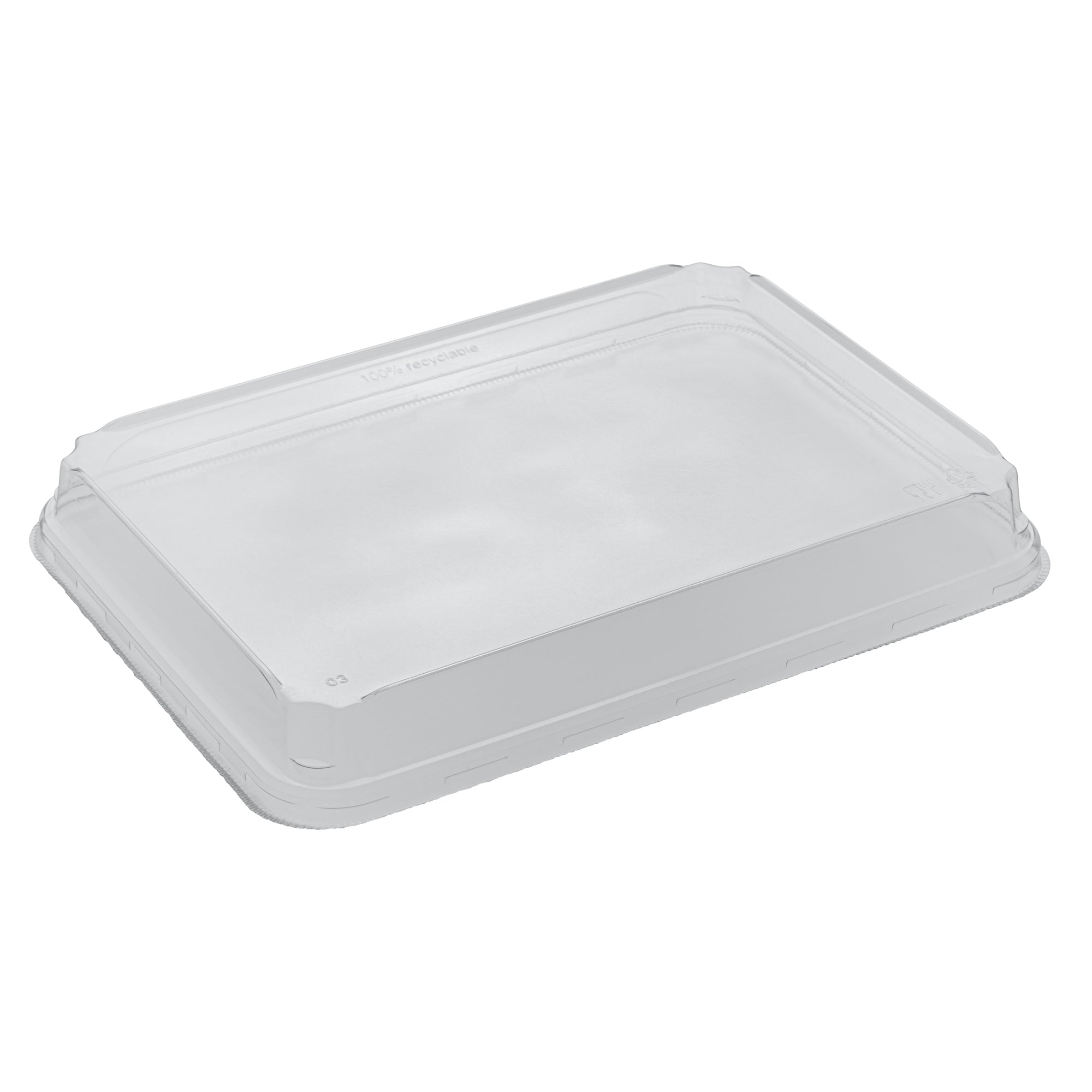 Matsuri Vision Clear PET Plastic Lid - Fits 23 oz Sushi Container, Anti-Fog - 50 count box