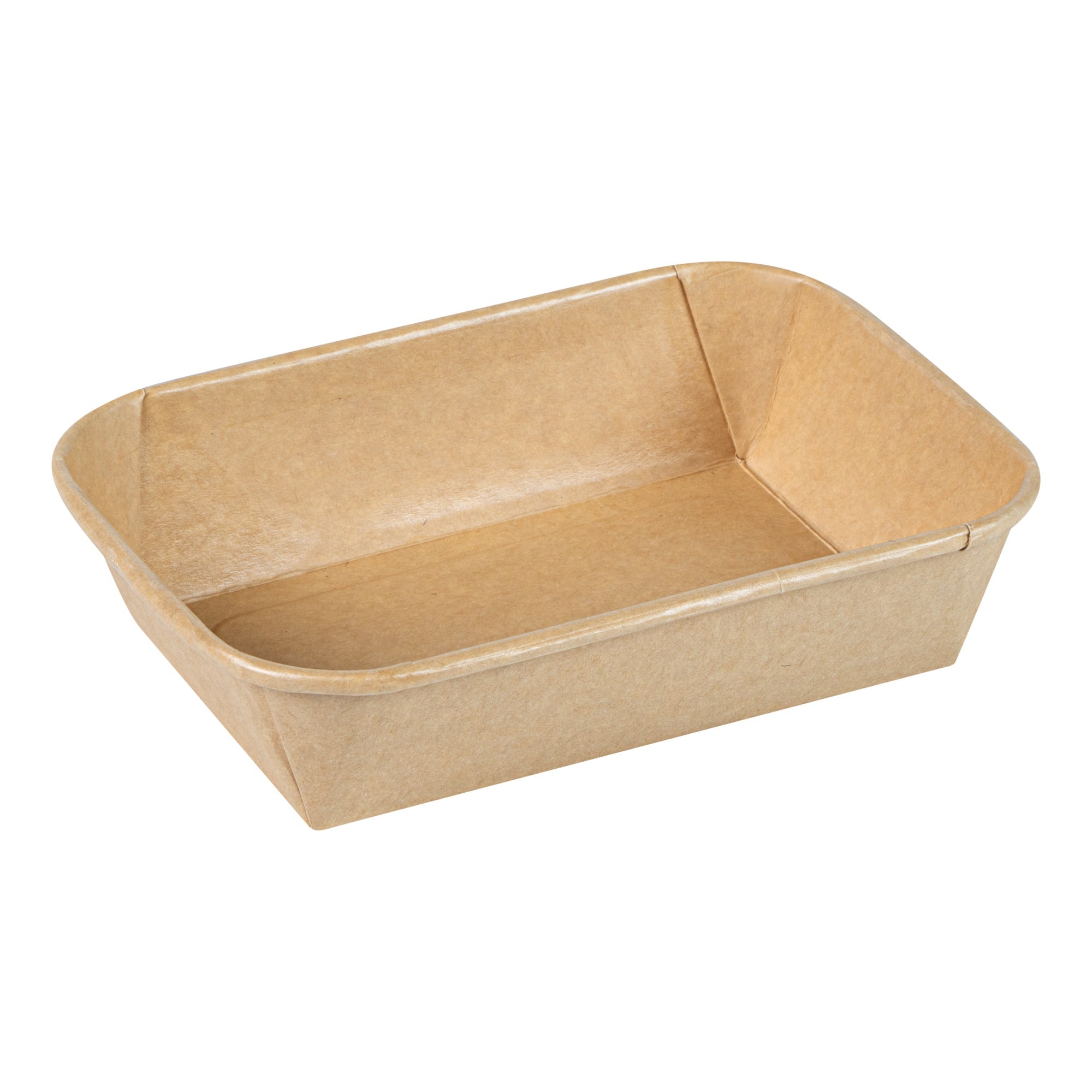 Matsuri Vision 17 oz Rectangle Kraft Paper Sushi Container - 6 1/2" x 4 3/4" x 1 1/2" - 100 count box