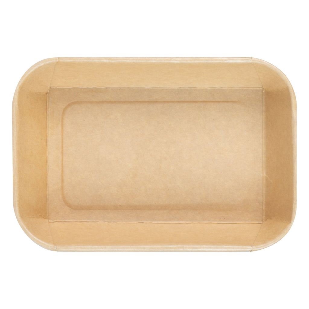 Matsuri Vision 17 oz Rectangle Kraft Paper Sushi Container - 6 1/2" x 4 3/4" x 1 1/2" - 100 count box