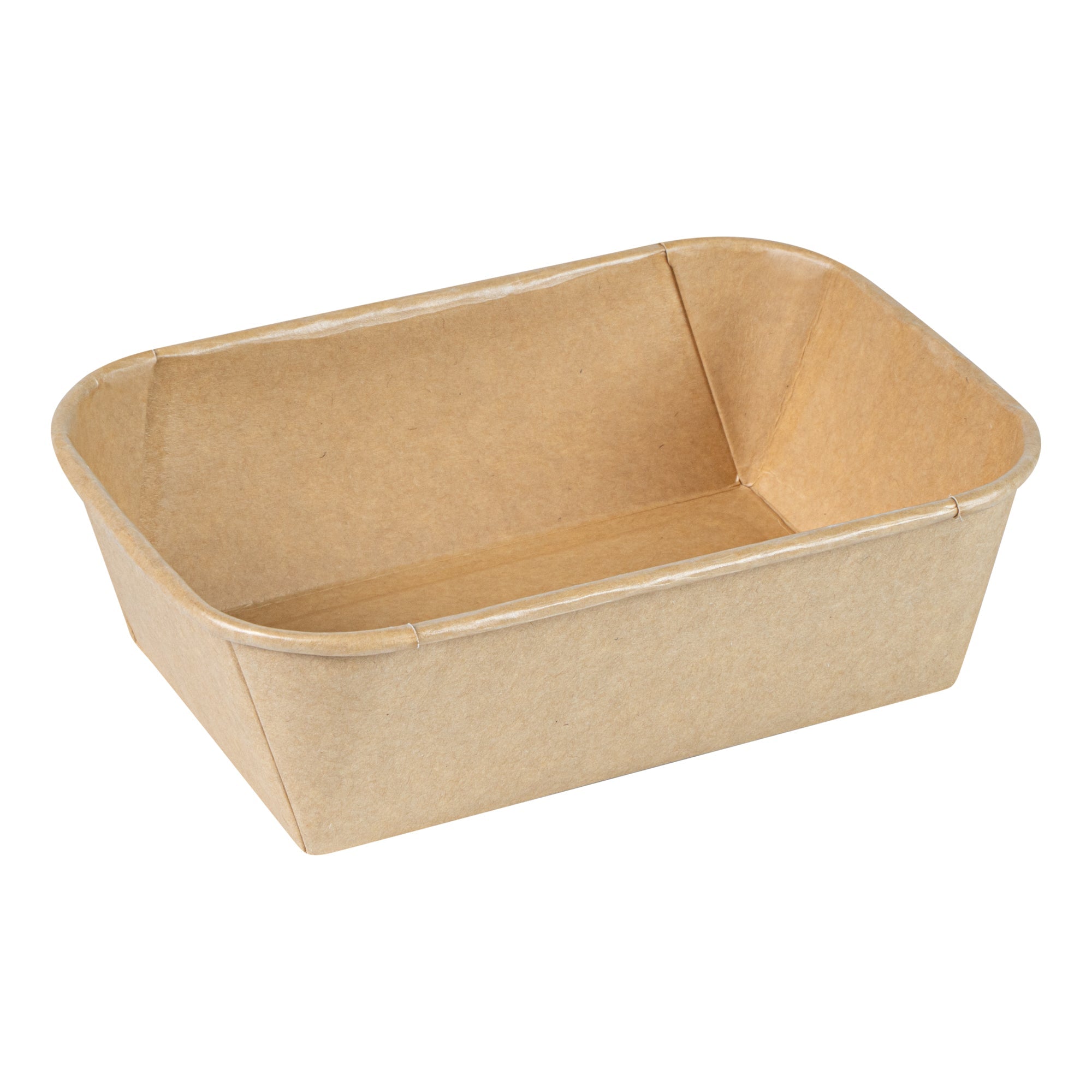 Matsuri Vision 22 oz Rectangle Kraft Paper Sushi Container - 6 1/2" x 4 3/4" x 2" - 50 count box