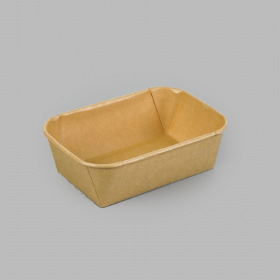 Matsuri Vision 22 oz Rectangle Kraft Paper Sushi Container - 6 1/2" x 4 3/4" x 2" - 50 count box