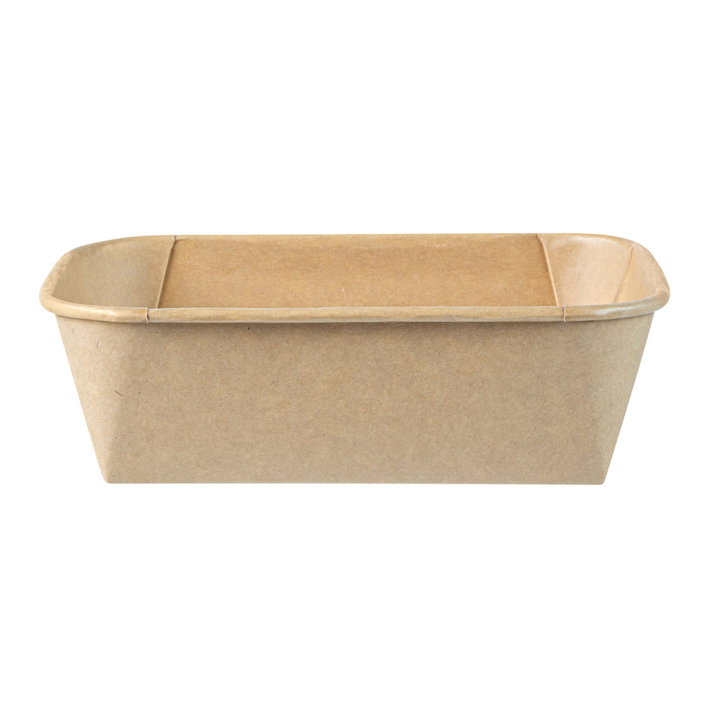 Matsuri Vision 22 oz Rectangle Kraft Paper Sushi Container - 6 1/2" x 4 3/4" x 2" - 50 count box