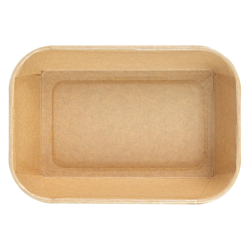 Matsuri Vision 22 oz Rectangle Kraft Paper Sushi Container - 6 1/2" x 4 3/4" x 2" - 50 count box