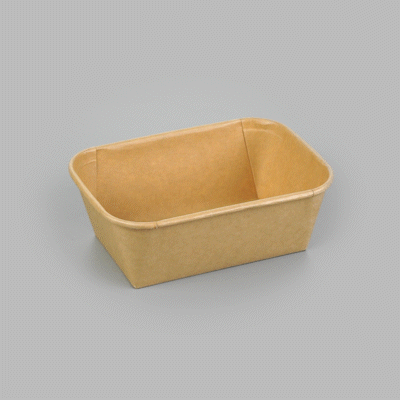 Matsuri Vision 26 oz Rectangle Kraft Paper Sushi Container - 6 1/2" x 4 3/4" x 2 1/4" - 100 count box