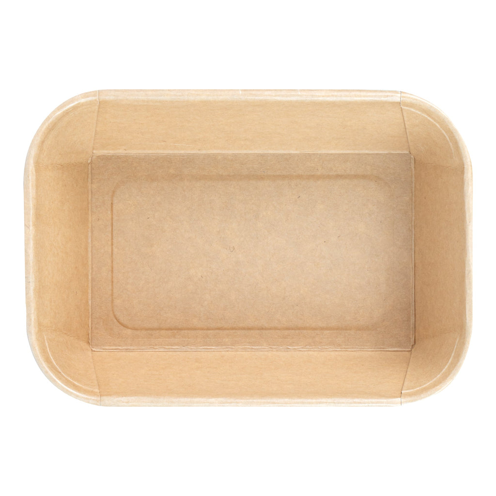 Matsuri Vision 26 oz Rectangle Kraft Paper Sushi Container - 6 1/2" x 4 3/4" x 2 1/4" - 100 count box