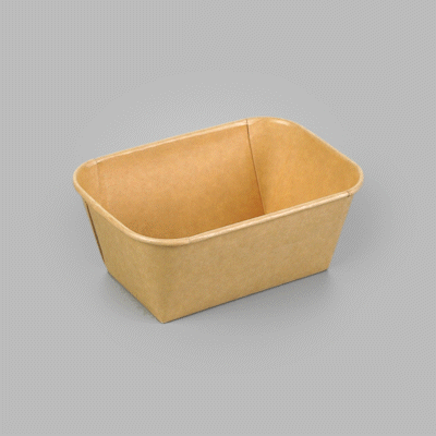 Matsuri Vision 34 oz Rectangle Kraft Paper Sushi Container - 6 1/2" x 4 3/4" x 2 3/4" - 100 count box