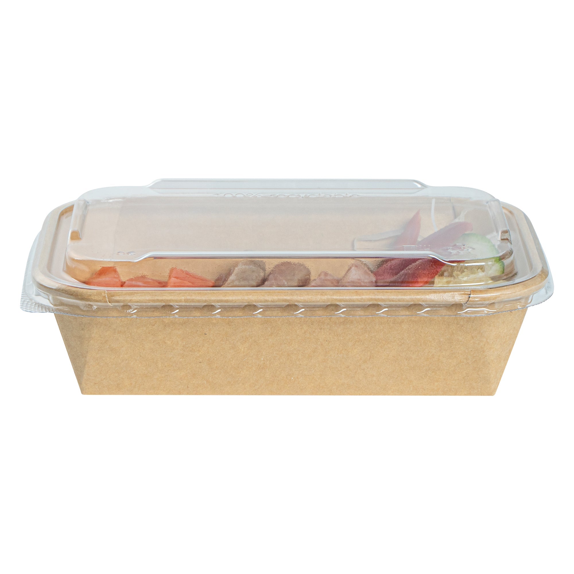 Matsuri Vision Clear PET Plastic Lid - Fits 17, 22, 26 and 34 oz Sushi Containers, Anti-Fog - 50 count box