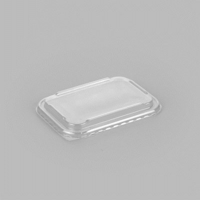Matsuri Vision Clear PET Plastic Lid - Fits 17, 22, 26 and 34 oz Sushi Containers, Anti-Fog - 50 count box