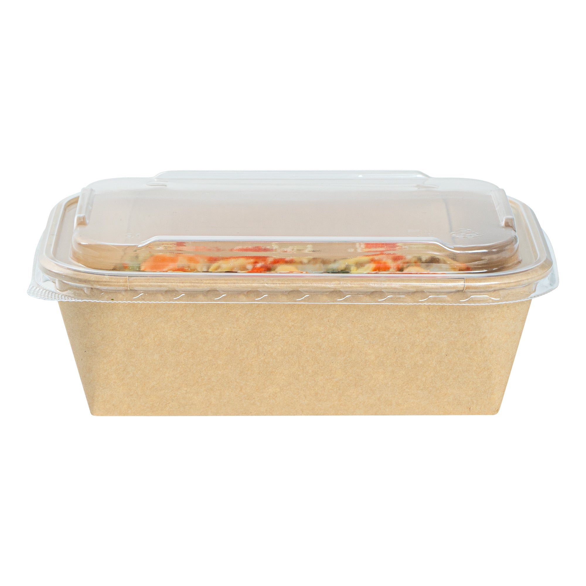 Matsuri Vision Clear PP Plastic Lid - Fits 17, 22, 26 and 34 oz Sushi Containers, Anti-Fog - 50 count box
