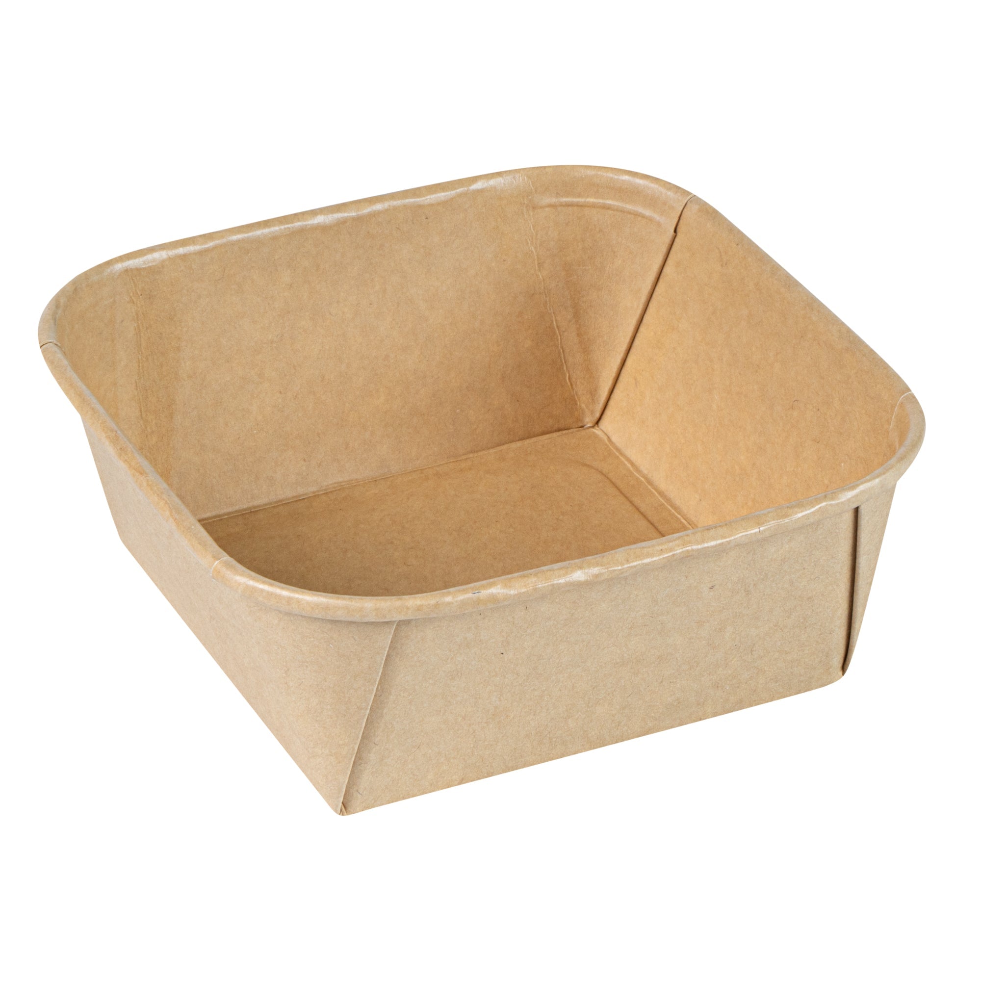 Matsuri Vision 17 oz Square Kraft Paper Sushi Container - 5" x 5" x 2" - 50 count box