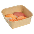 Matsuri Vision 17 oz Square Kraft Paper Sushi Container - 5" x 5" x 2" - 50 count box