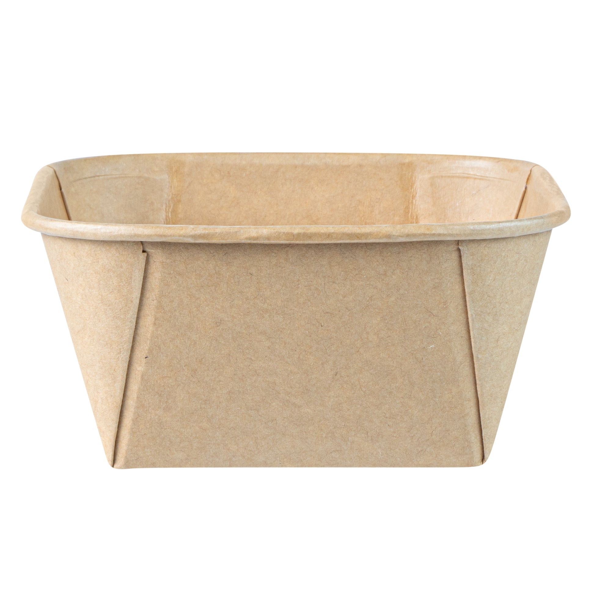 Matsuri Vision 22 oz Square Kraft Paper Sushi Container - 5" x 5" x 2 1/4" - 100 count box