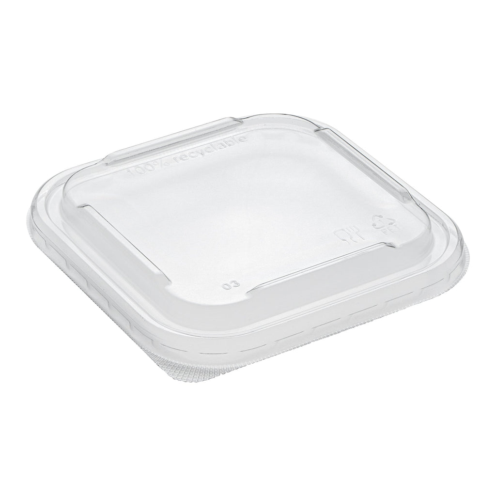 Matsuri Vision Clear PET Plastic Lid - Fits 17 and 22 oz Sushi Containers, Anti-Fog - 50 count box