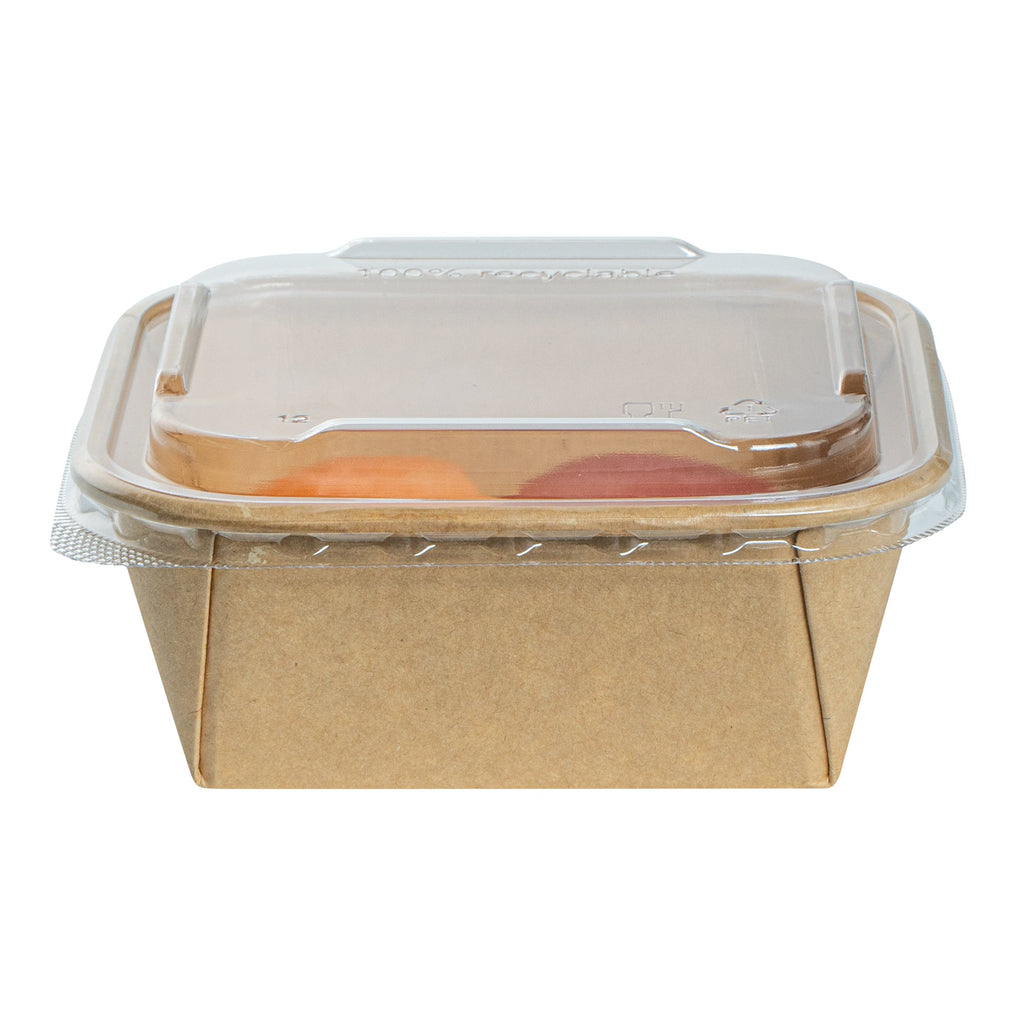 Matsuri Vision Clear PET Plastic Lid - Fits 17 and 22 oz Sushi Containers, Anti-Fog - 50 count box